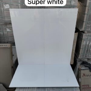 White floor tiles
